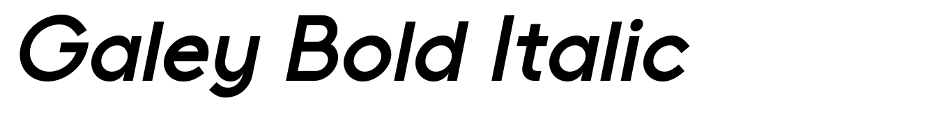 Galey Bold Italic